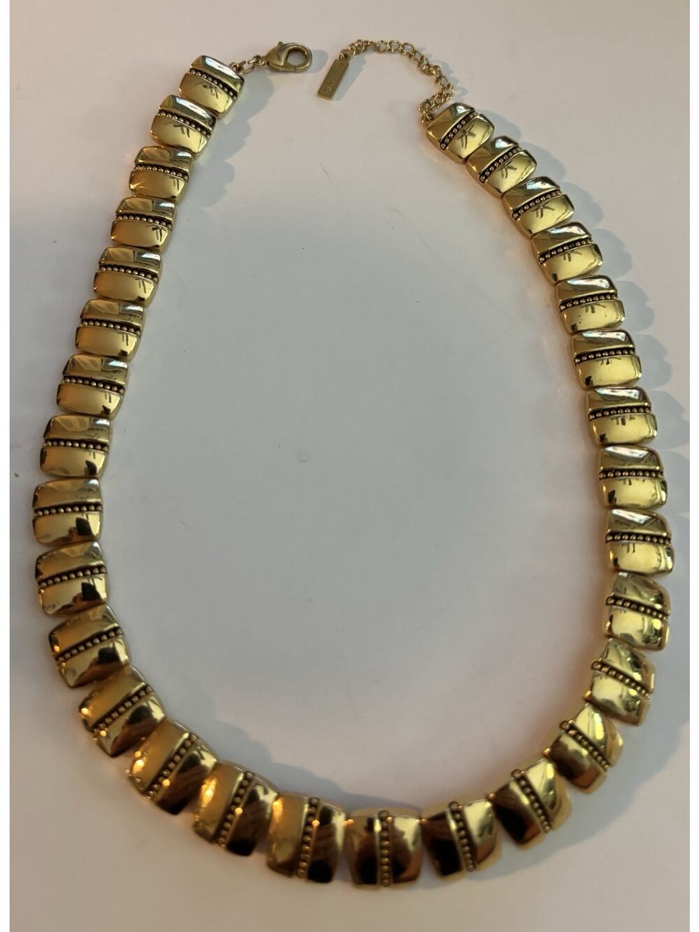 Vintage Signed Napier Necklace‎ 17". Circa 1988 Goldtone Stunning